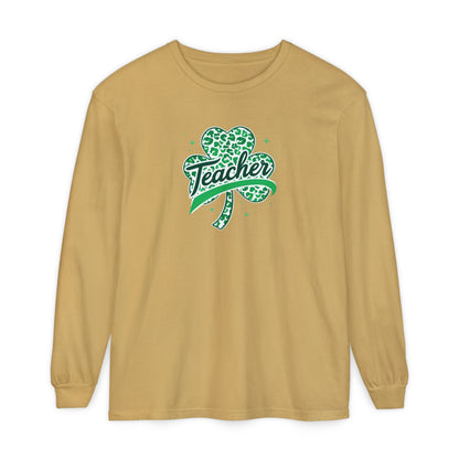 Teacher Shamrock Long Sleeve Tee