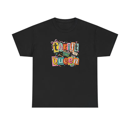 Thrift Queen T-Shirt – Vintage Thrifting Graphic Tee, Retro Style Funny Thrift Shop Shirt
