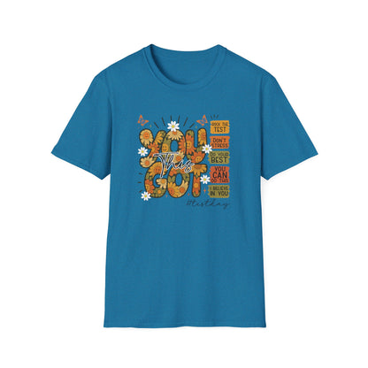 You Got This Floral T-Shirt — Retro 70's Style - Motivational Positive Quote Tee