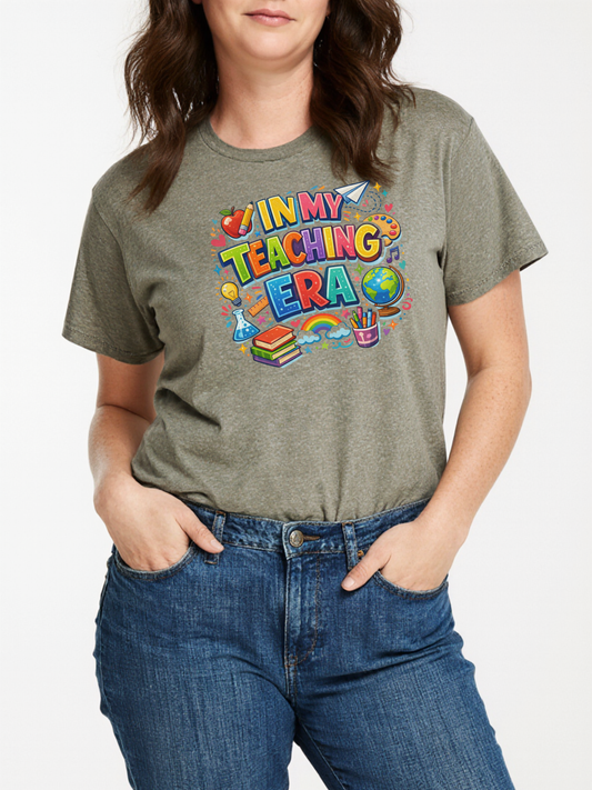 In My Teaching Era” Graphic Tee – For the Educator Who Slays the Day