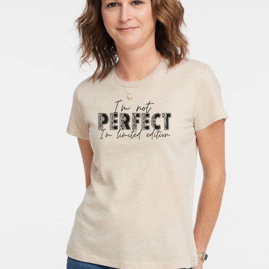 I’m Not Perfect, I’m Limited Edition Leopard Print Tee – Inspirational Graphic T-Shirt