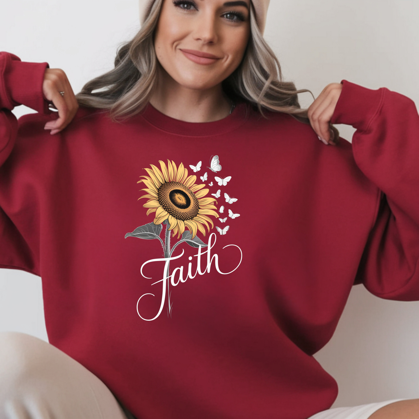 Sunflower Bloom Crewneck Sweatshirt — Vintage Sunflower Graphic