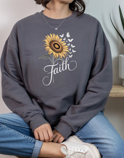 Faith Sunflower Long Sleeve Tee