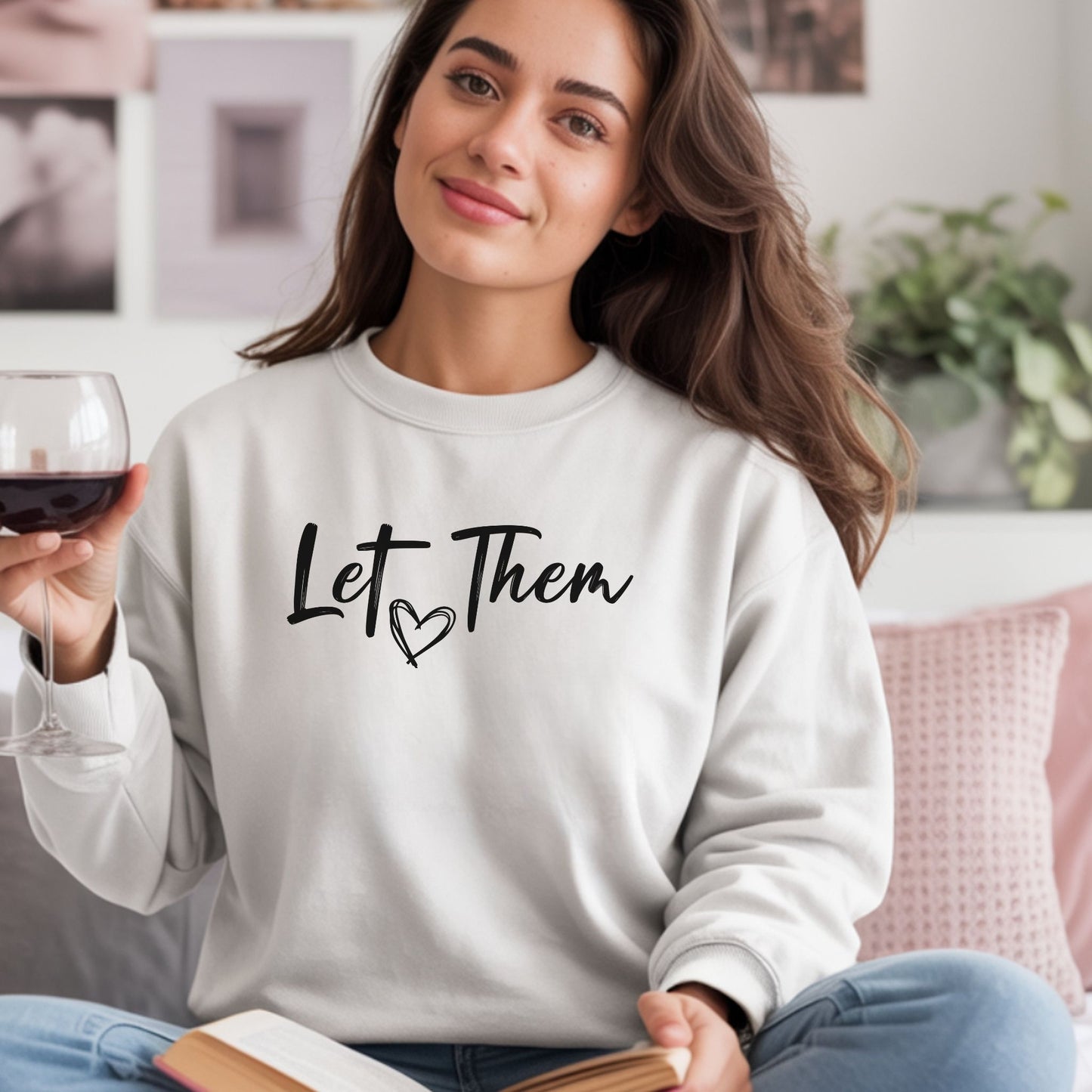 Let Them Long Sleeve Tee — Inspirational 'Let Them' Message Shirt