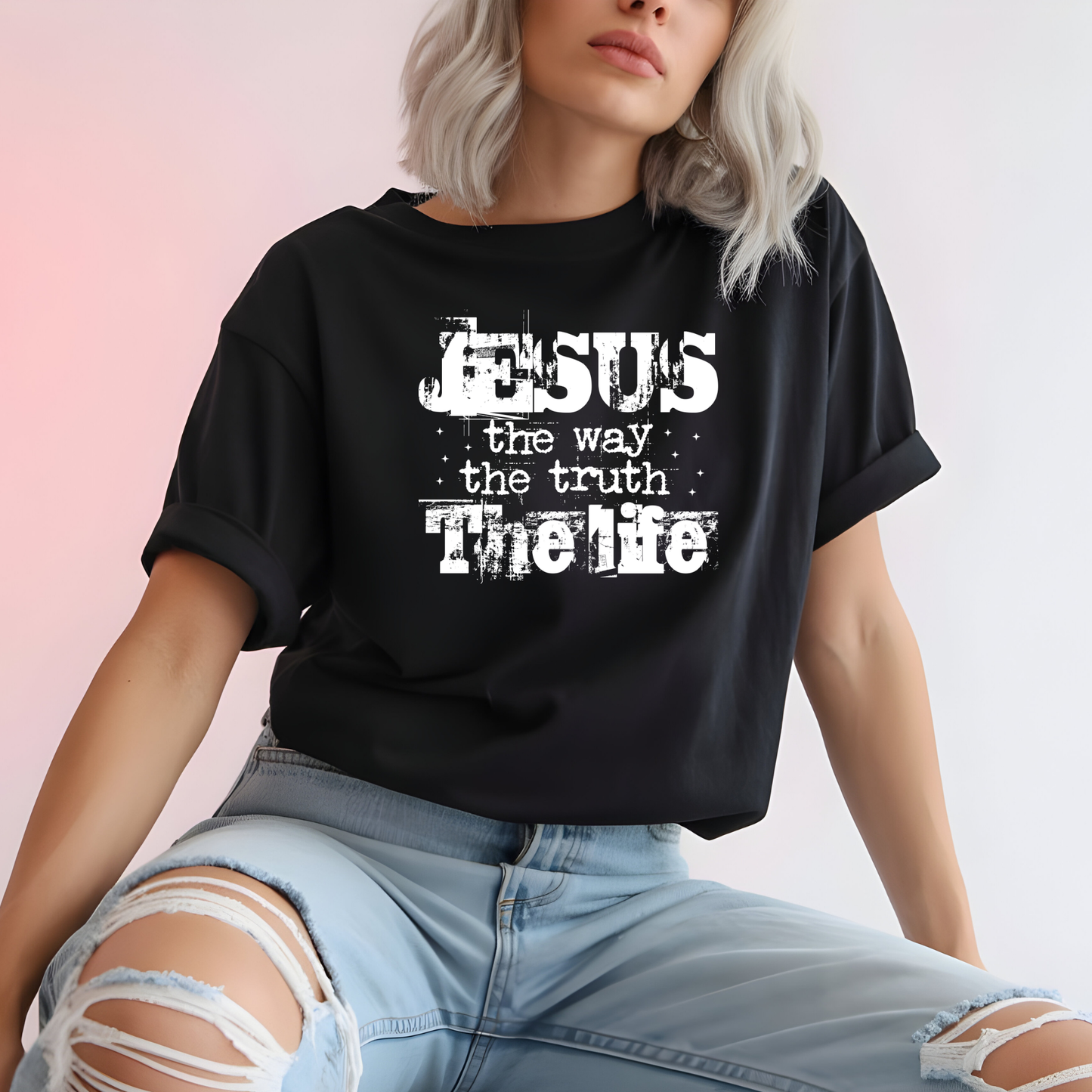 "Jesus. The Way. The Truth. The Life." – Statement Tee