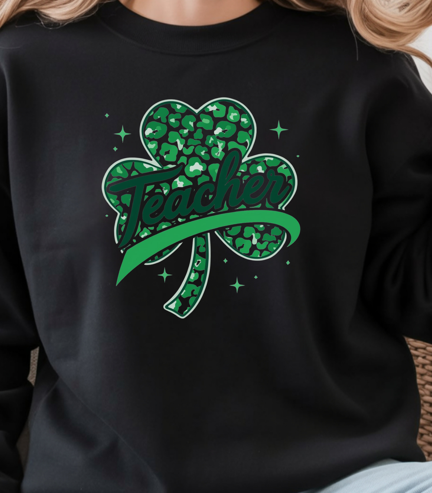 Teacher Shamrock Long Sleeve Tee