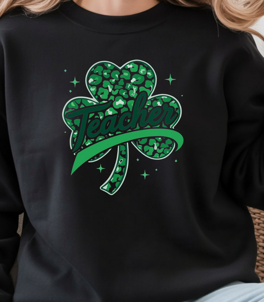Teacher Shamrock Long Sleeve Tee