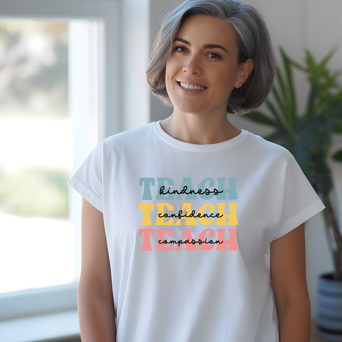 Teach Retro Stack T-Shirt — Vintage Teacher Appreciation Tee