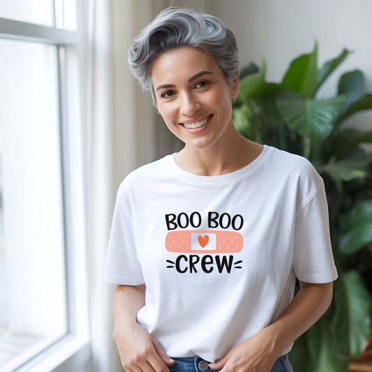 Boo Boo Crew T‑Shirt — Cute Bandage Graphic Tee