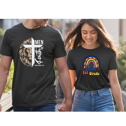 1st Grade Rainbow T-Shirt - "Hello 1st Grade" Back-to-School Tee for Kids