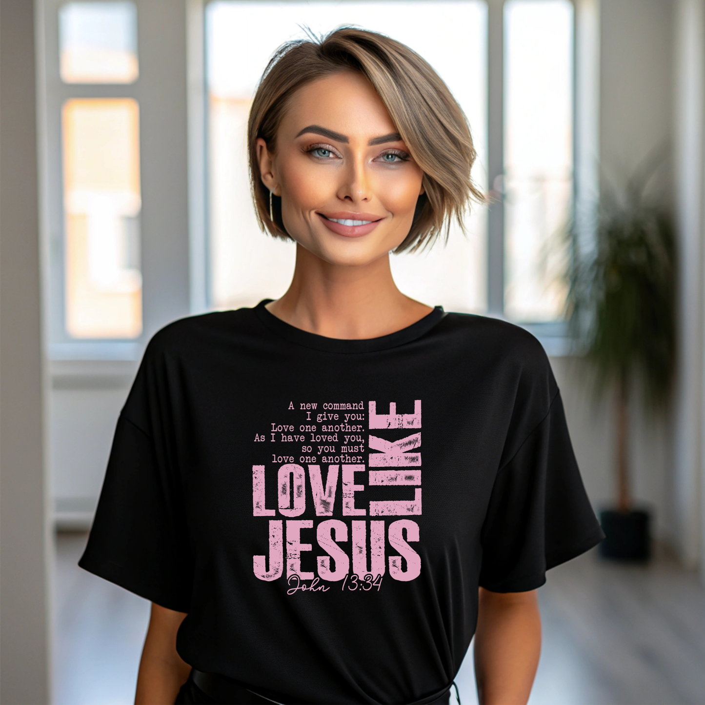 Love Like Jesus T-Shirt — Inspirational Christian Faith Tee (John 13:34)