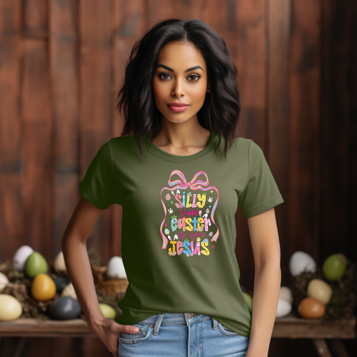 Silly Rabbit Easter Shirt, He Is Risen Christian Easter Tee, Religious Easter T-Shirt, Faith Based Spring Shirt, Cute Church Easter Outfit