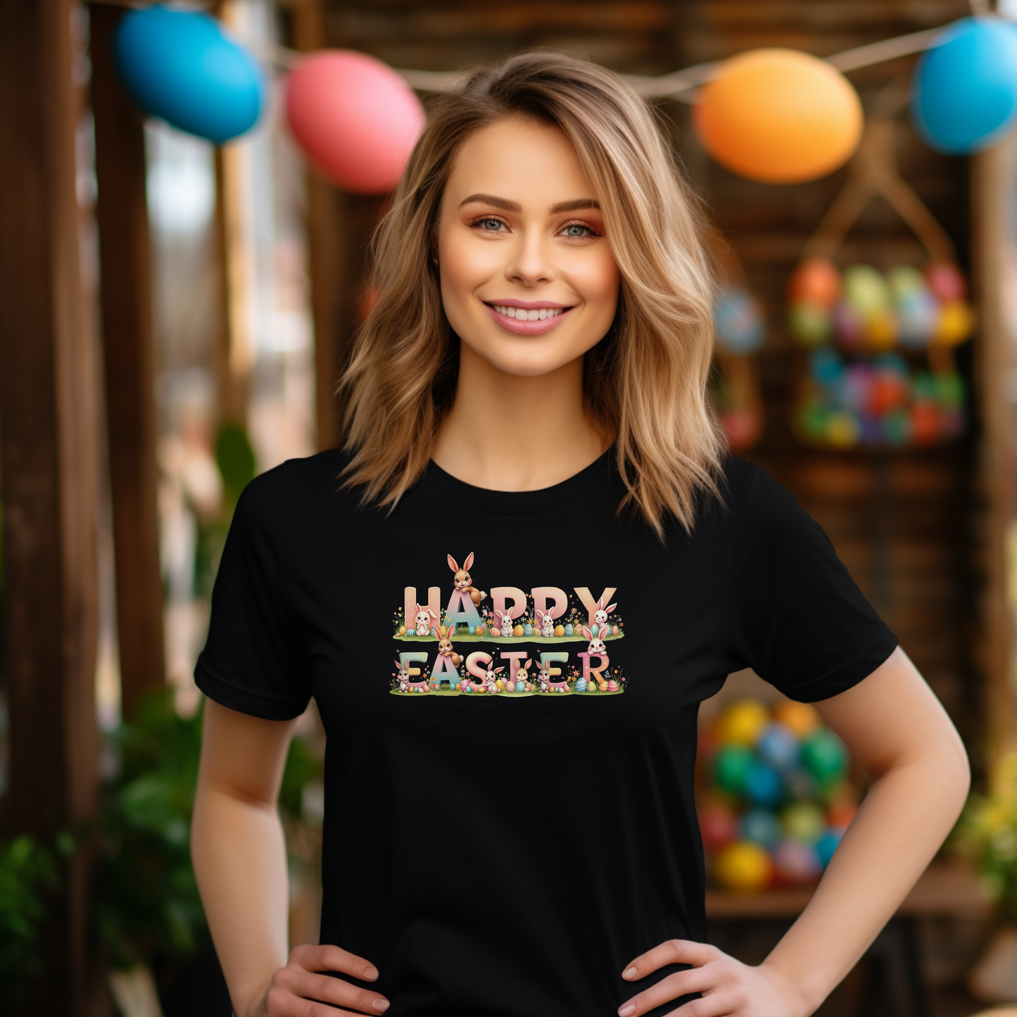 Happy Easter Bunny Graphic T-Shirt