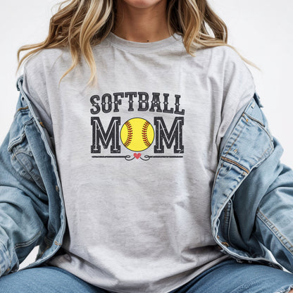 Softball Mom Shirt – Vintage Style Game Day Tee, Softball Mom Graphic T-Shirt, Sports Mom Gift, Women’s Softball Season Apparel