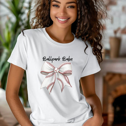 Baseball Babe Bow Graphic – Cute Baseball Stitch Bow Design