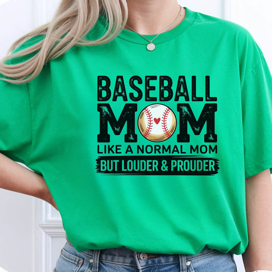 Baseball Mom Shirt – Loud & Proud Baseball Mom Graphic Tee, Funny Sports Mom Game Day Shirt, Baseball Season Fan Apparel
