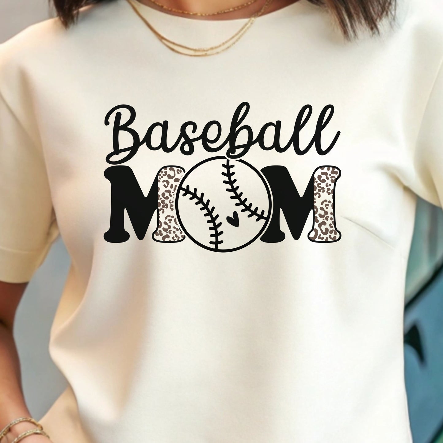 Baseball Mom Leopard Print Shirt – Cute Game Day Sports Mom Tee | Trendy Baseball Mama Graphic T-Shirt