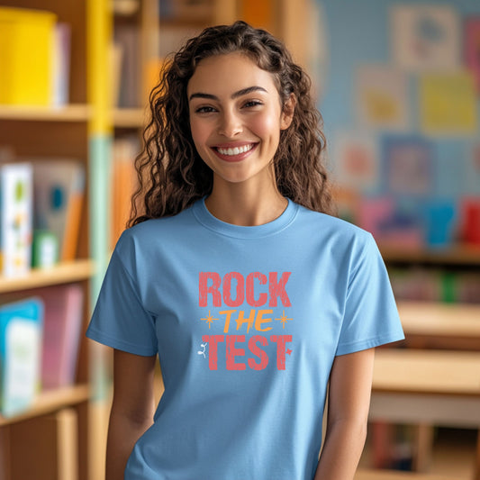 Rock the Test T-Shirt — Teacher State Testing Tee - Motivational Exam Prep Tee for Students