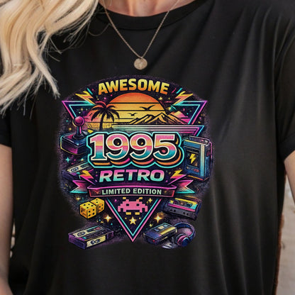 Vintage 1995 Retro Shirt – 90s Nostalgia Graphic Tee | Retro Gamer Aesthetic T-Shirt