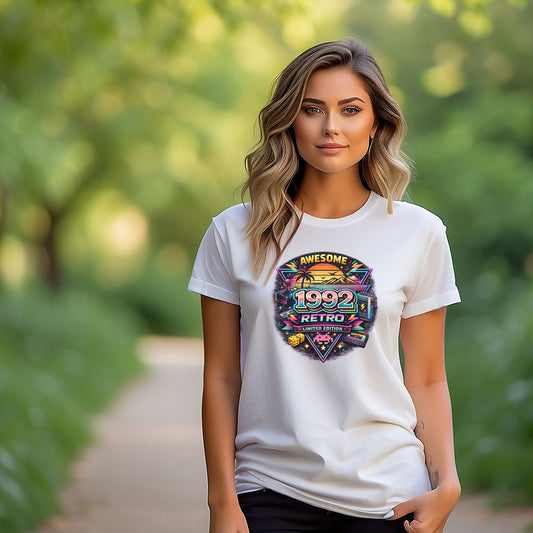 Vintage 1992 Retro Shirt – 90s Nostalgia Graphic Tee | Retro Gamer Aesthetic T-Shirt | Limited Edition Birthday Gift | Classic 1990s Style