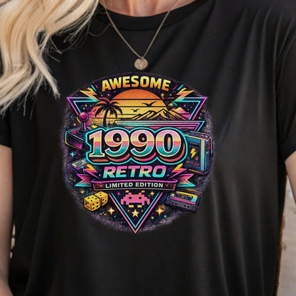 Vintage 1990 Retro Shirt – 90s Nostalgia Graphic Tee | Retro Gamer Aesthetic T-Shirt
