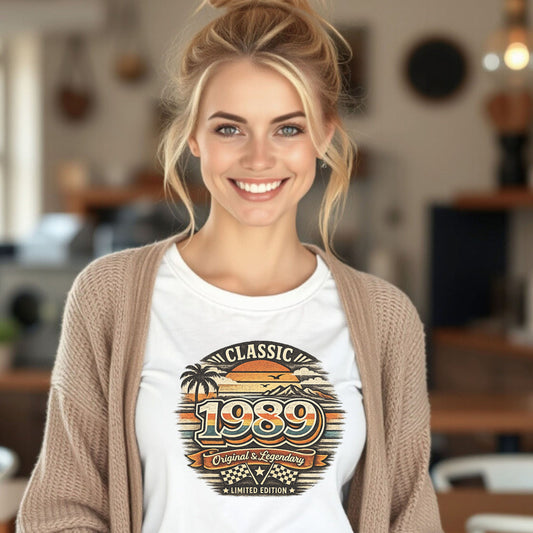 Vintage 1989 Classic Birthday Shirt – Retro Birth Year T-Shirt | Original & Legendary Graphic Tee | 70s 80s Nostalgia Gift | Limited Edition Vintage Style