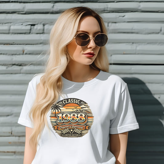 Vintage 1988 Classic Birthday Shirt – Retro Birth Year T-Shirt | Original & Legendary Graphic Tee | 70s 80s Nostalgia Gift | Limited Edition Vintage Style