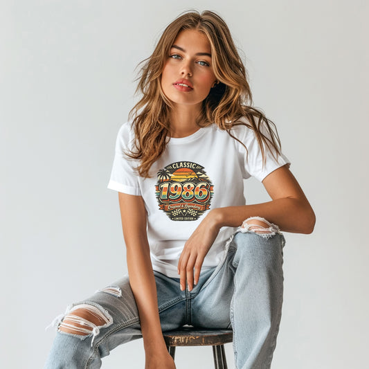 Vintage 1986 Classic Birthday Shirt – Retro Birth Year T-Shirt | Original & Legendary Graphic Tee | 70s 80s Nostalgia Gift | Limited Edition Vintage Style