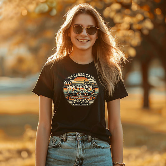 Vintage 1983 Classic Birthday Shirt – Retro Birth Year T-Shirt | Original & Legendary Graphic Tee | 70s 80s Nostalgia Gift | Limited Edition Vintage Style