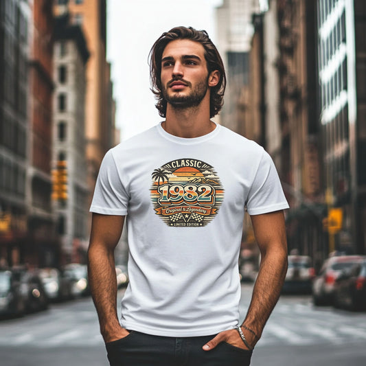 Vintage 1982 Classic Birthday Shirt – Retro Birth Year T-Shirt | Original & Legendary Graphic Tee | 70s 80s Nostalgia Gift | Limited Edition Vintage Style