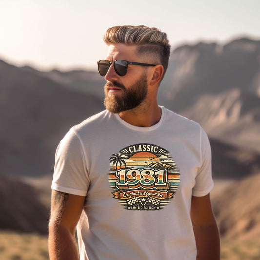 Vintage 1981 Classic Birthday Shirt – Retro Birth Year T-Shirt | Original & Legendary Graphic Tee | 70s 80s Nostalgia Gift | Limited Edition Vintage Style