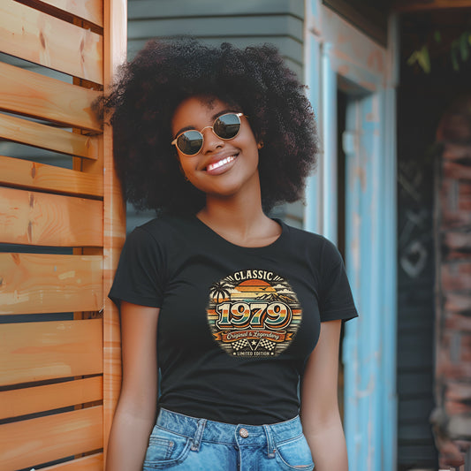 Vintage 1979 Classic Birthday Shirt – Retro Birth Year T-Shirt | Original & Legendary Graphic Tee | 70s 80s Nostalgia Gift | Limited Edition Vintage Style