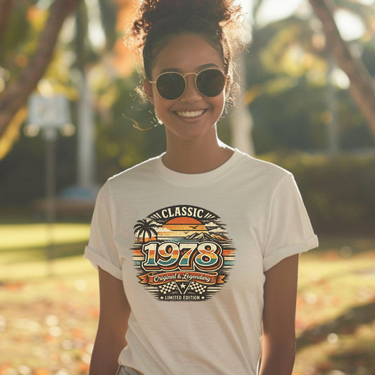 Vintage 1978 Classic Birthday Shirt – Retro Birth Year T-Shirt | Original & Legendary Graphic Tee | 70s 80s Nostalgia Gift | Limited Edition Vintage Style