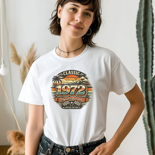 Vintage 1972 Classic Birthday Shirt – Retro Birth Year T-Shirt | Original & Legendary Graphic Tee | 70s 80s Nostalgia Gift | Limited Edition Vintage Style