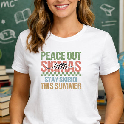 Peace Out Teacher Shirt – Funny Last Day of School Tee