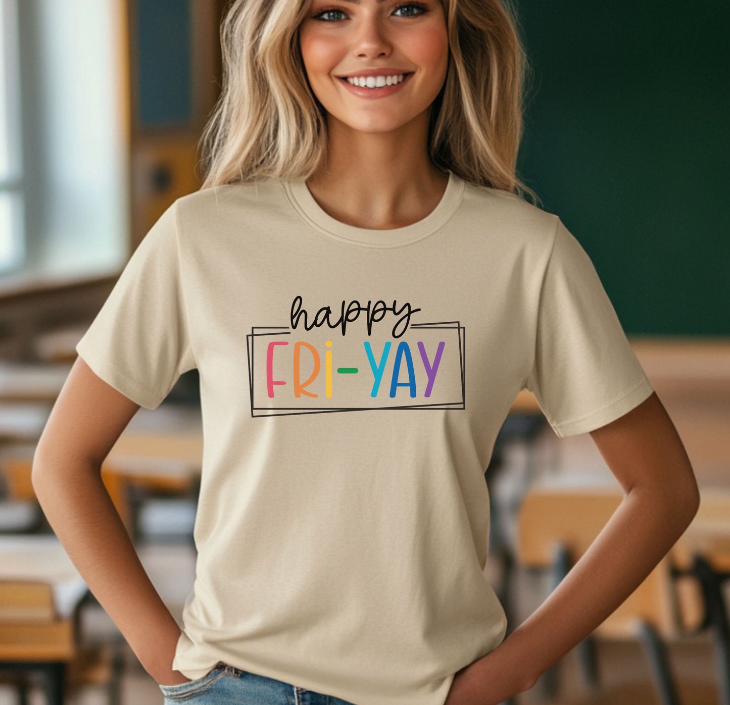 Happy Fri-YAY Teacher Shirt – Casual Classroom Tee