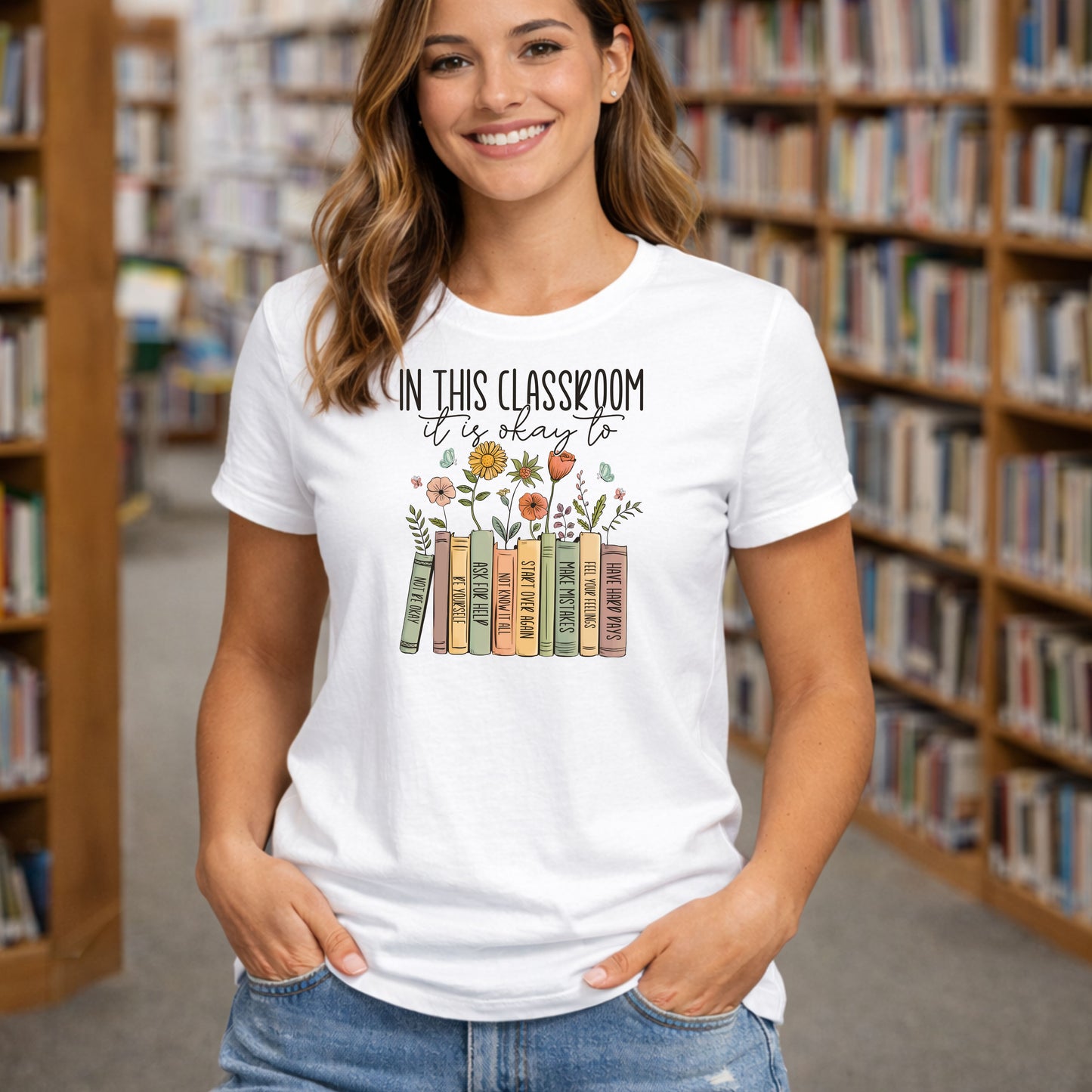 In This Classroom It Is Okay To T-Shirt – Growth Mindset Teacher Shirt – Inclusive Classroom Decor Tee – Back to School Teacher Gift
