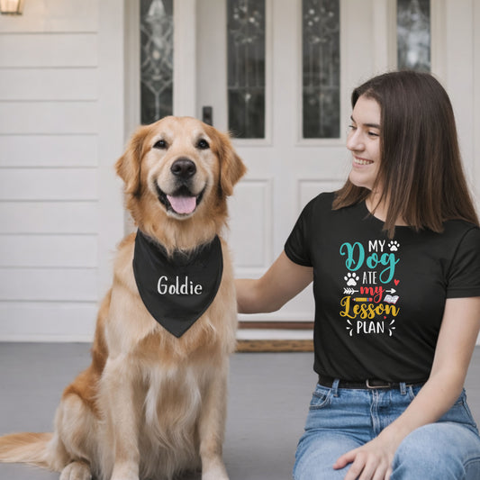 My Dog Ate My Lesson Plan Shirt | Funny Teacher T-Shirt | Dog Lover Teacher Tee | Back To School Shirt | Teacher Life Gift