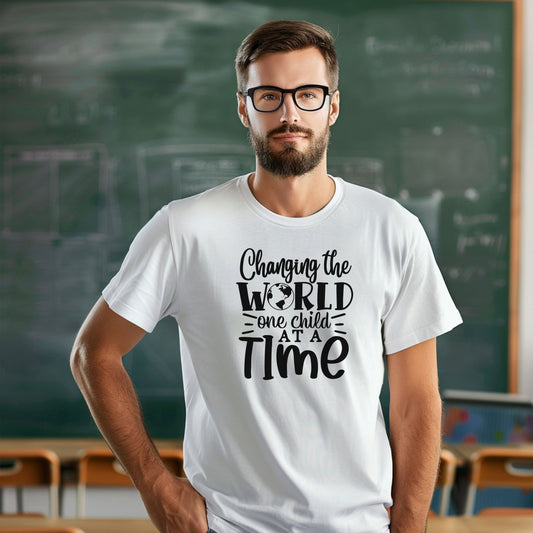 Changing The World One Child At A Time Shirt | Inspirational Teacher T-Shirt | Teacher Appreciation Gift | Back To School Teacher Tee
