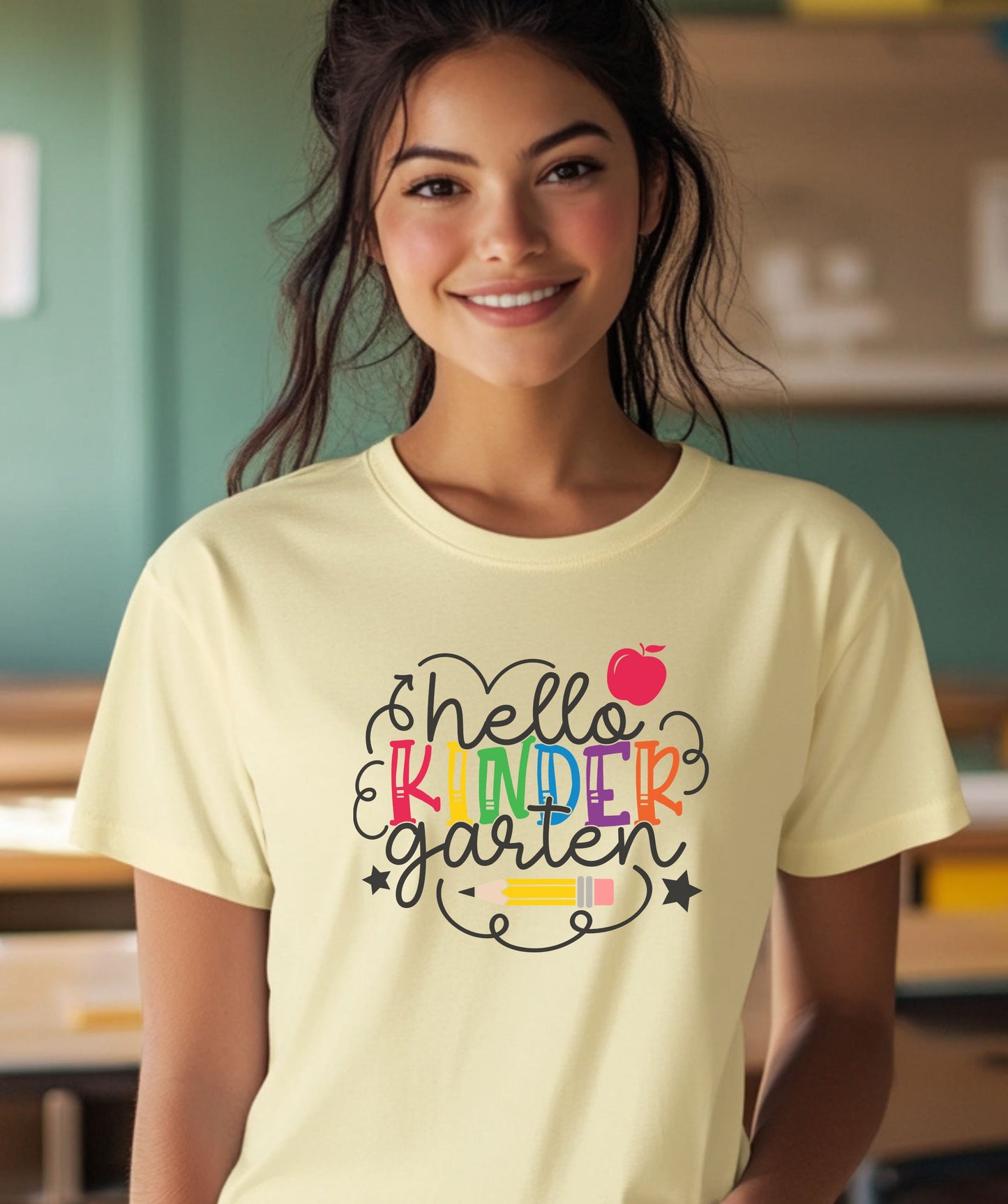 Hello Kinder Shirt - Perfect for the First Day of School