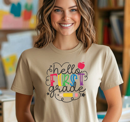Hello First Grade Shirt 🍎