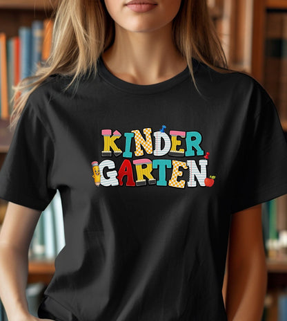 Kindergarten Teacher Team Shirt | Colorful School Staff Tee | Back To School Teacher Gift