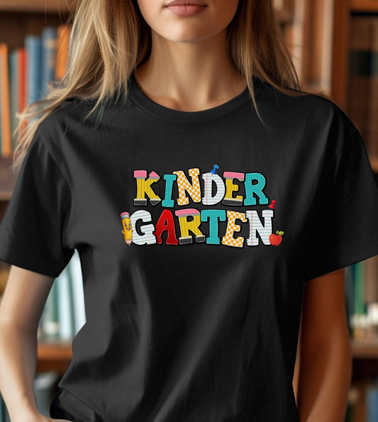Kindergarten Teacher Team Shirt | Colorful School Staff Tee | Back To School Teacher Gift
