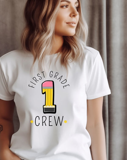 First Grade Fun Teacher Team Shirt | Colorful School Staff Tee | Back To School Teacher Gift
