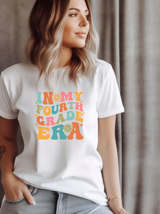 Fourth Grade T-Shirt - Cute Back-to-School Tee - In my Fourth Grade Era - Teacher Team Tee
