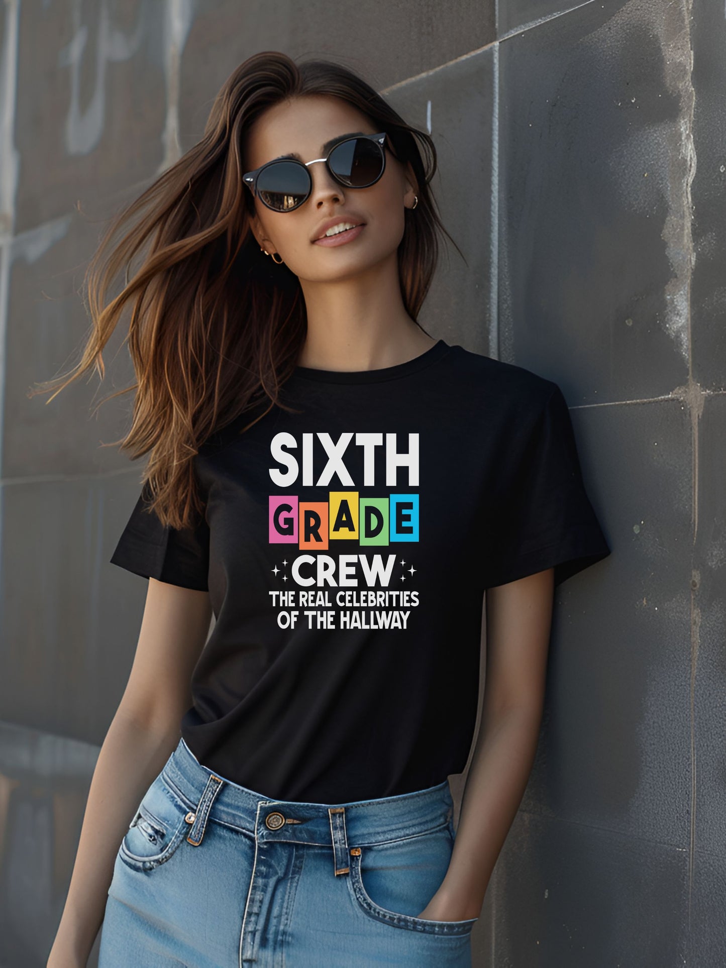 Sixth Grade Grew Teacher T-Shirt - Cute Back-to-School Tee -  Teacher Team Tee