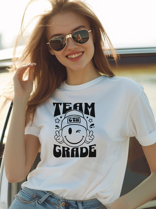 Sixth Grade Teacher T-Shirt - Cute Back-to-School Tee -  Teacher Team Tee