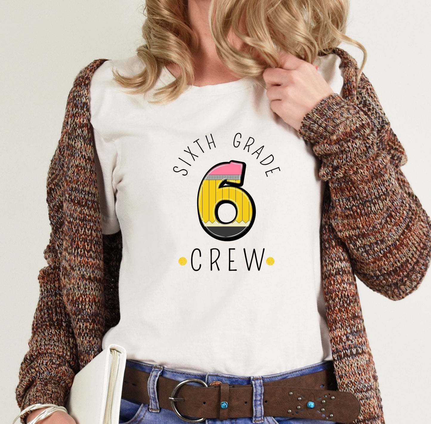 Sixth Grade Teacher T-Shirt - Cute Back-to-School Tee -  Teacher Team Tee