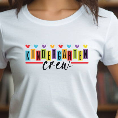 Kindergarten Crew Teacher Shirt | Back to School Teacher Tee