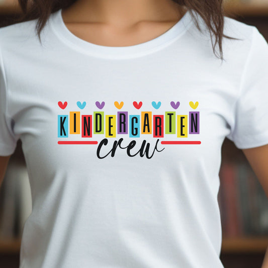 Kindergarten Crew Teacher Shirt | Back to School Teacher Tee